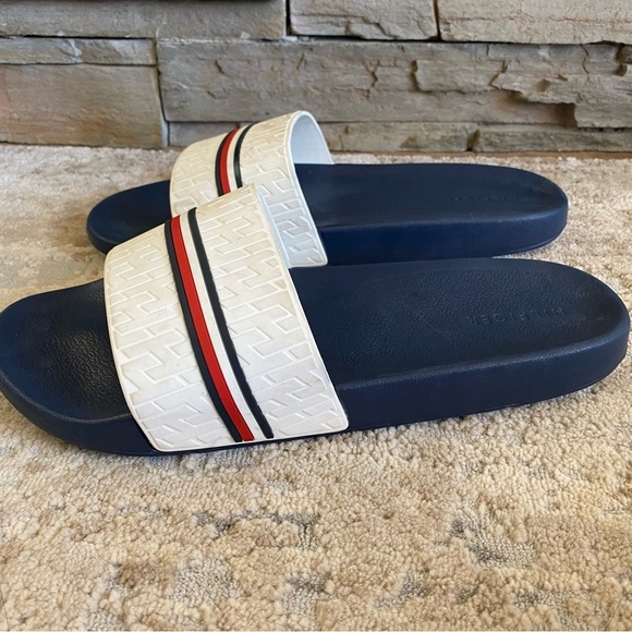 Tommy Hilfiger Doly Slides Sandals Open Toe Logo Stripe: 11 M - Picture 5 of 10
